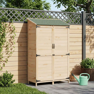 Shed ogrodowy naturalny 106,5 x 56 x 176 cm Drewno Świerkowe