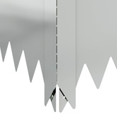 Krawężnik do trawnika 4 szt. 60 x 60 x 35 cm Stal srebrny