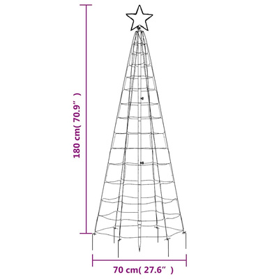 Choinka świąteczna LED z kolcami 220 diod LED Zimna biel 180 cm