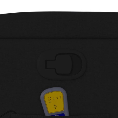 vidaXL Rozkładany fotel masujący, czarny, obity tkaniną