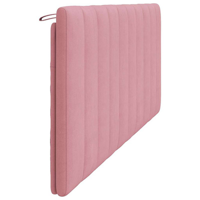 Poduszka na wezgłowie, Hanko, różowa, 200 cm, aksamitna