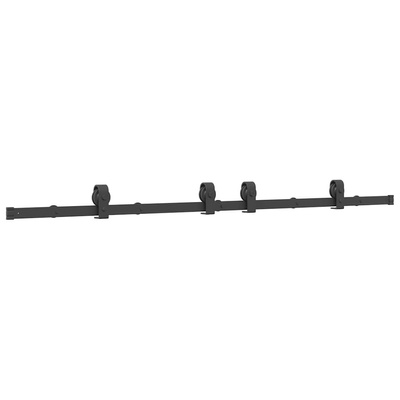 do montażu drzwi przesuwnych, 183 cm, stal, czarny System
