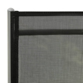 vidaXL Składany leżak, tworzywo textilene i aluminium, czarno-srebrny