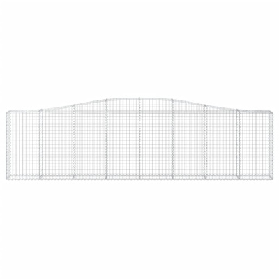 Kosze gabionowe, 2 szt, 400x30x100/120 cm, galwanizowane żelazo