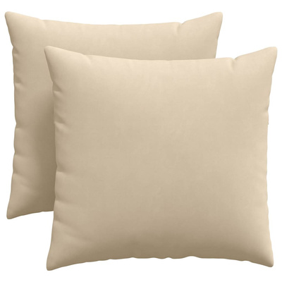 Poduszki na sofę 2 pcs Kremowy 45 x 45 cm tkanina