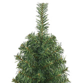 Smukła sztuczna choinka ze stojakiem, zielona, 120 cm, PVC