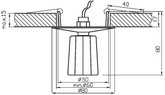 Oprawa stropowa wielokątny kryształ chrom G4 20W SK-25 Candellux 2286634