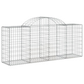Kosze gabionowe, 12 szt, 200x50x80/100 cm, galwanizowane żelazo