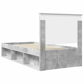 Ramka łóżka Szary beton 90 x 190 cm Lite drewno sosnowe