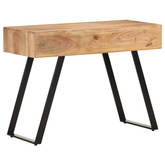 vidaXL Biurko, 107x45x79 cm, drewno akacjowe z naturalną krawędzią