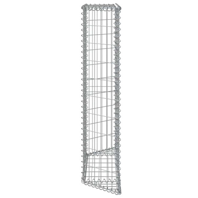 Podniesiona rabata gabionowa, trapezowa, stal, 100x20x100 cm