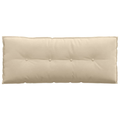 Poduszka na plecy Kremowy 120 x 50 cm Tkanina mikrofibrowa