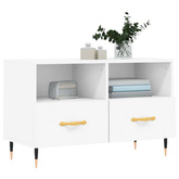 vidaXL Szafka pod TV, biała, 80x36x50 cm, materiał drewnopochodny wariant 12