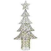 Choinka z 240 diodami LED Ciepła biel 180 cm rattan