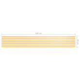 Parawan balkonowy, biało-żółty, 90x600 cm, tkanina Oxford
