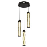 Lampa wisząca Corte potrójna szklana tuba do jadalni 25W LED 3000K