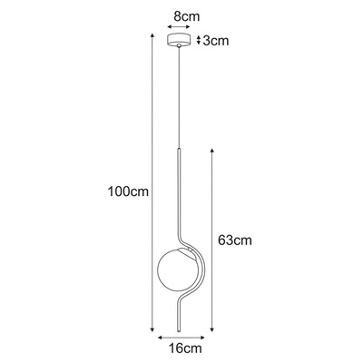 Lampa wisząca K-5335 z serii VELA