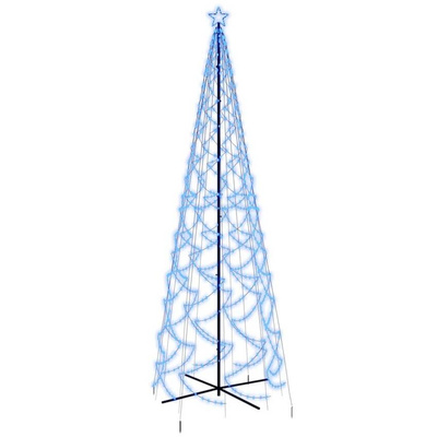 vidaXL Choinka stożkowa, 1400 niebieskich diod LED, 160x500 cm