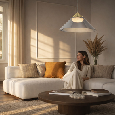 Lampa wisząca Presto 50 szklana z dymionym kloszem nad stół do salonu GX53