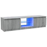 vidaXL Szafka pod TV z LED, szary dąb sonoma, 120x30x35,5 cm