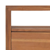 vidaXL Szafka z kółkami pod TV, 110x30x40 cm, lite drewno tekowe
