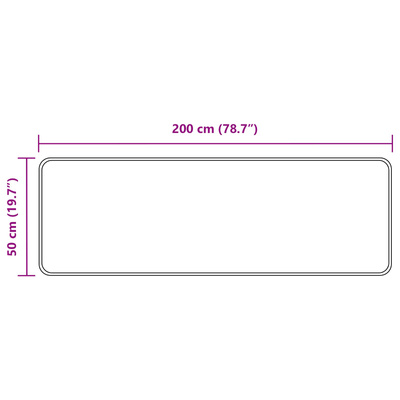 Chodnik dywanowy MARSA Kremowy 50 x 200 cm Poliester i PVC