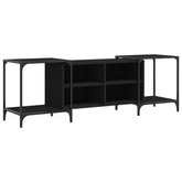 vidaXL Szafka pod TV, czarna, 153x37x50 cm, materiał drewnopochodny