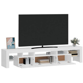 vidaXL Szafka pod TV z oświetleniem LED, biała 200x36,5x40 cm