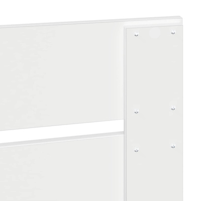 Ramka łóżka Z zagłówkiem Biały 200 x 200 cm Lite drewno sosnowe