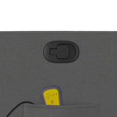 vidaXL Podnoszony fotel masujący, rozkładany, ciemnoszary, tkanina