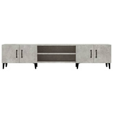 vidaXL Szafka pod TV, szarość betonu, 180x31,5x40 cm