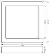 Oprawa Stropowa Candellux 2263793 Spn-08 Ip20 Led