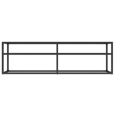 vidaXL Szafka pod TV, czarny marmur, 140x40x40,5 cm, szkło hartowane