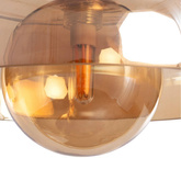 Lampa Wisząca metal i szkło bursztynowe G9 ?24cm Abruzzo Cartier