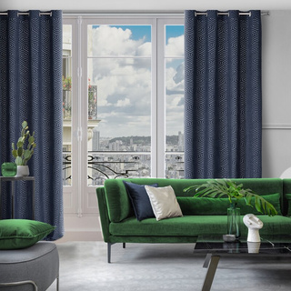 Zasłona Pier granatowa 140x250