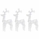 Renifery ozdobne, 3 szt., 60x16x100 cm, akryl