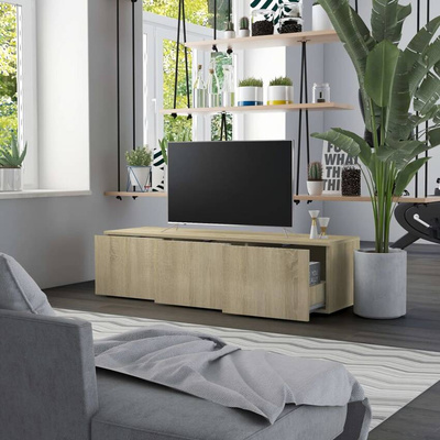 vidaXL Szafka pod TV, dąb sonoma 120x34x30 cm, materiał drewnopochodny