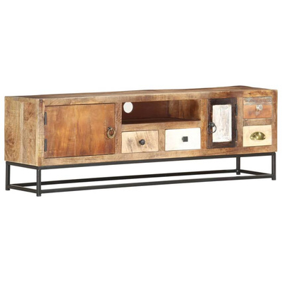 vidaXL Szafka pod TV, 120x30x40 cm, lite drewno odzyskane