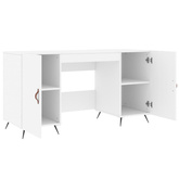 vidaXL Biurko, białe, 140x50x75 cm, materiał drewnopochodny wariant 5