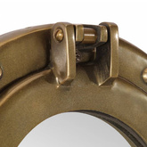 vidaXL Lustro wiszące w kształcie bulaja, Ø38 cm, aluminium i szkło