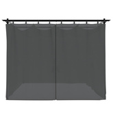 Altana ogrodowa z zasłonami, antracytowa, 3x3 m, stal