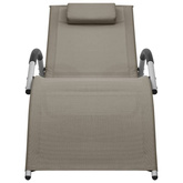 vidaXL Leżaki, tworzywo textilene, 2 szt., szaro-taupe