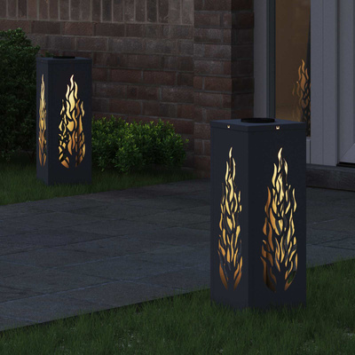 Słoneczna LED lampa na ścieżkę 2 pcs Antracyt