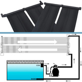 Panele solarne do podgrzewania basenu, 6 szt., 80x310 cm