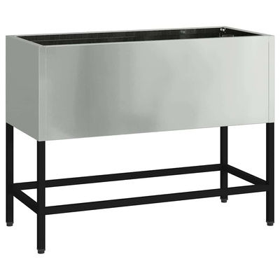 Podwyższona doniczka ogrodowa Srebrny 60 x 26 x 45 cm