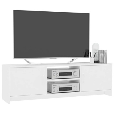 vidaXL Szafka pod TV, biała, 120x30x37,5 cm, materiał drewnopochodny