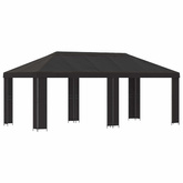 Altana ogrodowa 6 x 3 m antracytowy Poliester i Stal 190