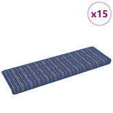 Samoprzylepne maty na schody 15 pcs Niebieski 65 x 21 x 4 cm