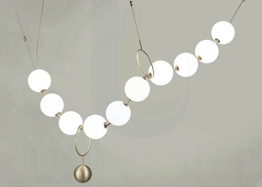 LAMPY, JAK NASZYJNIKI Z PEREŁ -Pearl Perla