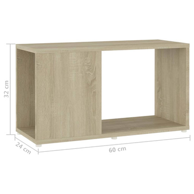 Szafka pod TV, dąb sonoma, 60x24x32 cm, materiał drewnopochodny